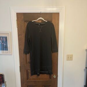 Robert Louis Women's medium Gray black Seam Dress with Pockets